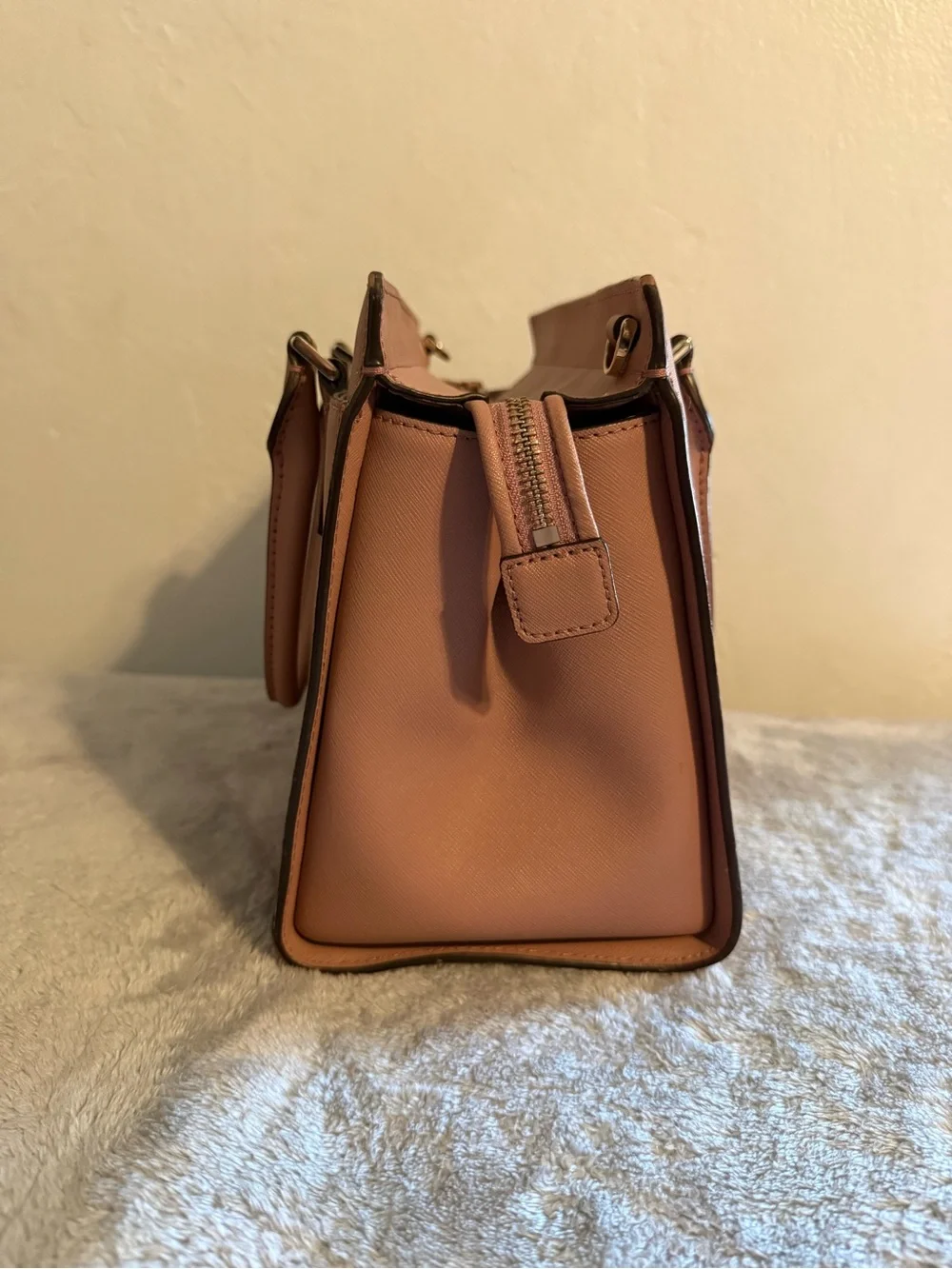 kate spade Leather Satchel in light mauve